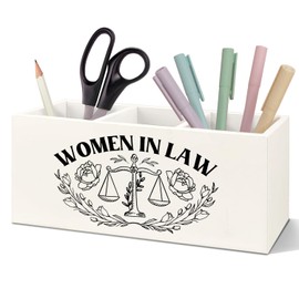 SNNDER Lawyer Pen Holder for Desk, lawyer gifts for women, Women in Law Pen Pencil Holder Organizer for Home Office Desk Accessories