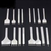 Leather Chisel Set 3 Pieces 6 Prong Steel Leather Craft