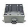 Cantex Weatherproof Electrical Box, 2-Gang, 1-Inlet, PVC - 5133381