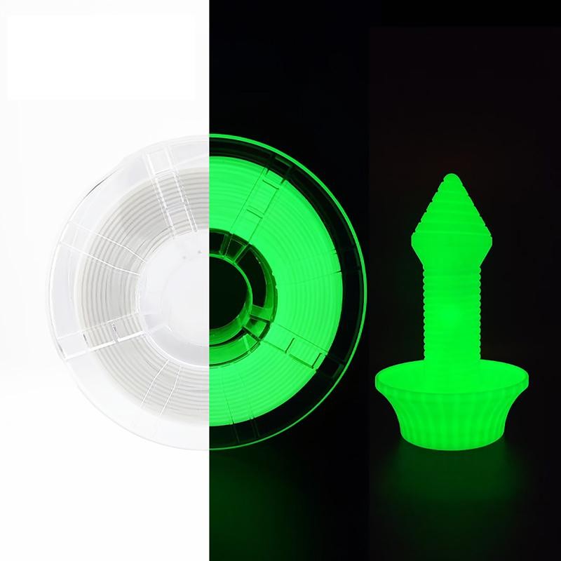 Glow PLA 3D Printer Filament 1.75mm ±0.03mm 2.2lbs - Glow