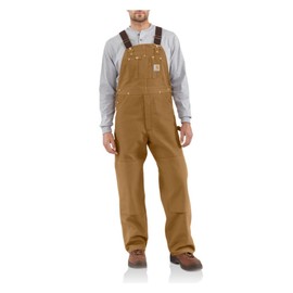 Carhartt Men's Duck Bib Overall Unlined R01,Carhartt Brown,44 x 30