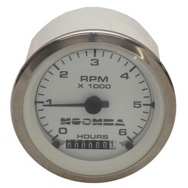Moomba Boat Tachometer Gauge 102833 | Beede 3 1/4 Inch Silver White 944484