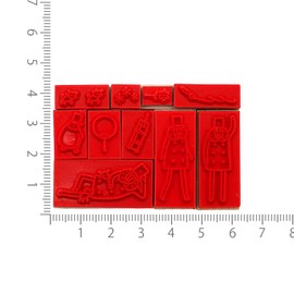 Midori 35597006 Wooden Stamp Set A Pattern Ojisan 30th Anniversary