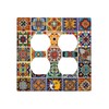 Yamxbfa Mexican Talavera Ceramic Tile Pattern Outlet Covers 2-Gang Duplex