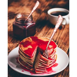 Stapava 48-Piece Rose Gold Silverware Set with Steak Knives, Stainless Steel Cutlery Flatware Set for 8, Utensil Sets Include Forks Spoons and Knives for Home, Mirror Polished, Dishwasher Safe