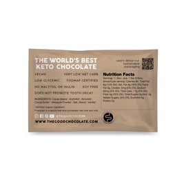 The Good Chocolate - Salted Almonds Keto Chocolate Mini Bars, Zero Sugar, Lower Net Carb Snack, Lower Calorie, Vegan Chocolate Candy, 1 Snack Pack