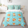 Feelyou Kids Fox Comforter Set Queen Size 7 Pcs Girls