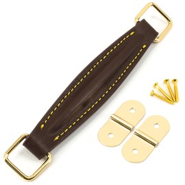 Ogdni Guitar Amplifier Handle,PU Leather Internal Steel Leather Style Replacement Strap for Guitar Amplifiers Speaker,Black (brown)