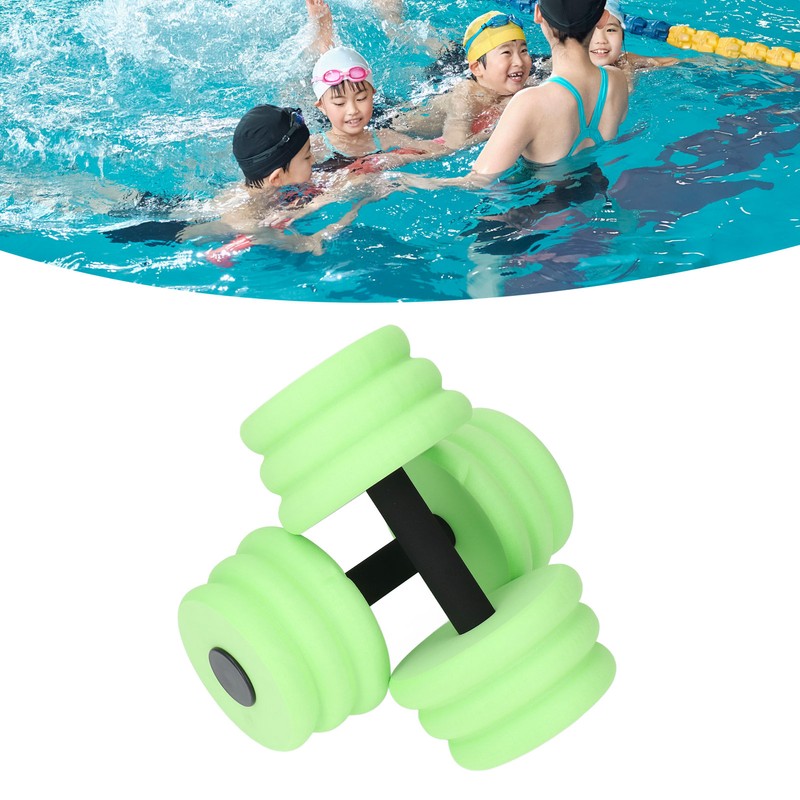 2pcs Floating Dumbbell EVA Thread Design Aquatic Exercise Dumbbell for