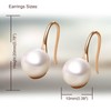 Salanda Pearl Earrings for Women,Pearl Dangle Earrings 18K Gold Plated
