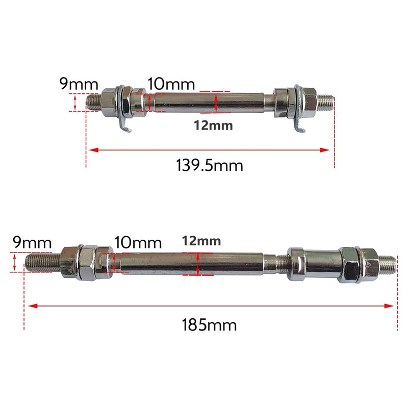 DONSP1986 Axles and Bearings Set for Mag Wheel Set 26"/29“-