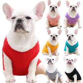 RIOSTUDIO Dog Clothes, Spring, Summer (9 Sizes from XS to 5XL) Dog Clothes, Summer, Tank Top, Solid, T-shirt, Simple, Cool, Breathable, Sleeveless Vest, Puppy Clothes, Small Dogs, Medium Dogs, Large