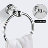 Silver Crystal Towel Ring, Chrome Bathroom Towel Holder Ring, Bathroom