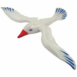 Inflatable Seagull - 30"/76cm White Inflatable Seagull - Hawaii Beach Themed Party Decoration, Fun Present, Photobooth Accessory