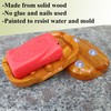 Wooden Soap Dish with Drainage – Natural Wood Soap Holder