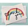 Rainbow Design Thank You A6 Landscape Greetings Postcard Note Cards