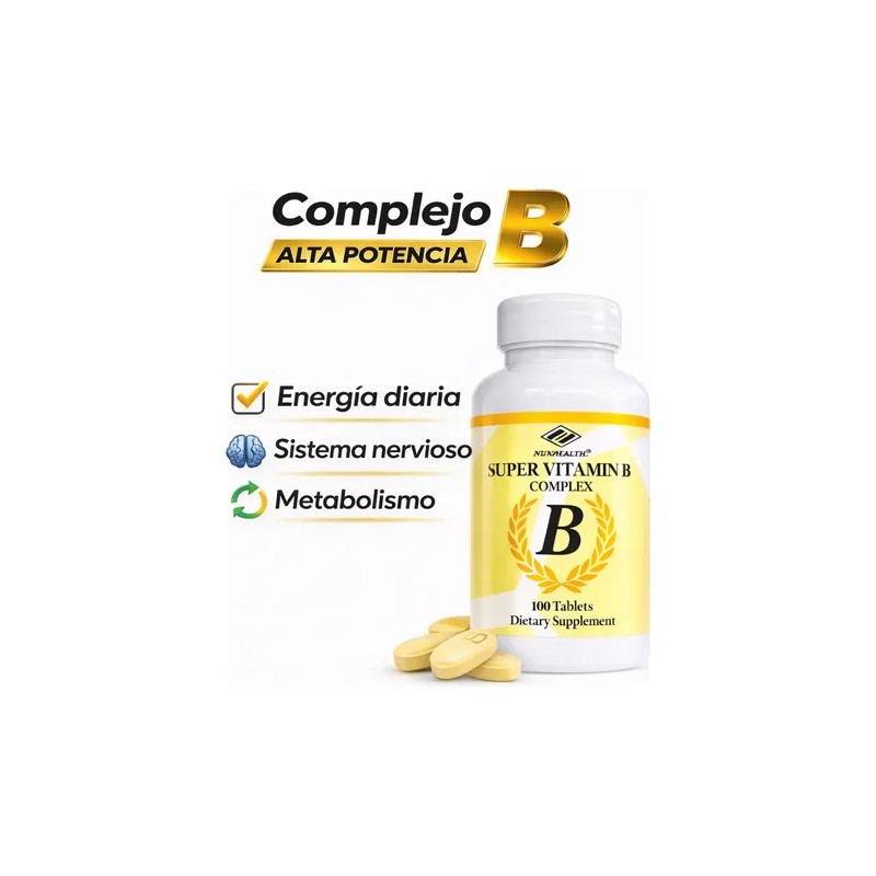 Complejo B 100 Capsulas Vitamina B1 B6 B12 Energia