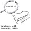 Qunclay 100 Set 1.26 Inch Metal Curtain Rings with Eyelets