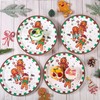 48 Pcs Christmas Gingerbread Man Paper Plates Gingerbread Candy Cane