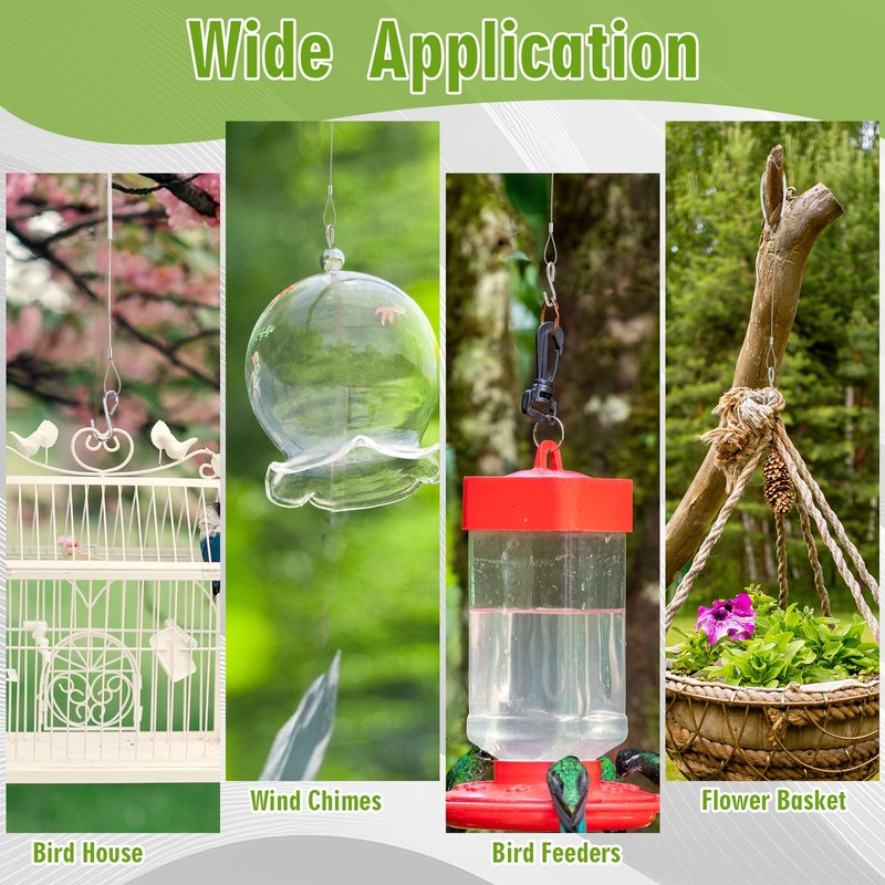 Otoolling 8pcs Bird Feeder Hanger for Tree with S-Hook Hanging