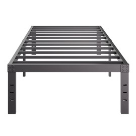 ALDRICH Metal Twin XL Bed Frame - 16 Inch Tall Black Basic Steel Slats Platform, Easy Assembly Heavy Duty Double Noise Free Bedframes, No Box Spring Needed