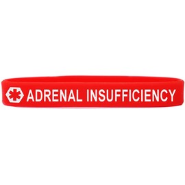 SayitBands Adrenal Insufficiency Medical Alert Wristband Bracelet in Red
