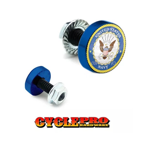 TrickToppers Custom Parts 2 Vivid Blue Billet License Plate Frame