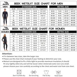 Men Wetsuit Neoprene Wet Suit - 3mm Thermal Scuba Gear Back Zip Ultra Stretch Black Swimsuit Long Sleeve Full Body Warm Women Diving Suits for Snorkeling Swimming Outdoor Water Sports Diver XXXL