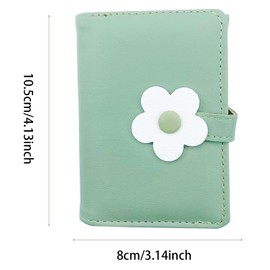 Qusmeiyici Flowers Print Wallets, Girls Women Wallet Fashion Cute Flowers Wallets Tri-Folded Flowers Wallet Cash Pocket Flowers Print Card Holder Coin Purse Bill Wallet with Credit Card Holder