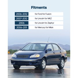 ECCPP Interior Door Handle 2006-2012 for Ford for Fusion Inner Replacement Front Driver Left Door Handle 1 PC Chrome 6E5Z-5422601-A 6E5Z5422601A