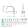 Mizumoto Machine Manufacturing B-3127 YSW-4 Stainless Steel Wide Plate Shackle