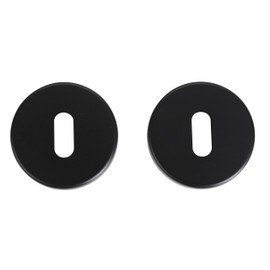 Bricard 27E4080 Pair of Osmosis Rosettes 2 Bedroom Door Interior Door (Key L) Matt Black