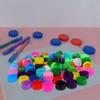 IMIKEYA Pack of 100 Plastic Bottle Lids, Colourful Bottle Lids,