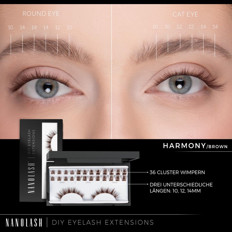 Set for Cluster Eyelashes for DIY Eyelash Extension at Home