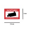 4 x Stickers Video Surveillance Small – Attention Video Surveillance