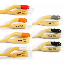 DLP 5 Pzs Sonda Foley 2 Vías Globo 3 Ml 8 Fr Y/o 10 Fr