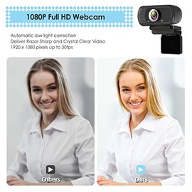 ToLuLu 1080P cámara Web con micrófono Cámara Web HD con trípode Cámara de computadora portátil visualización Ancha USB