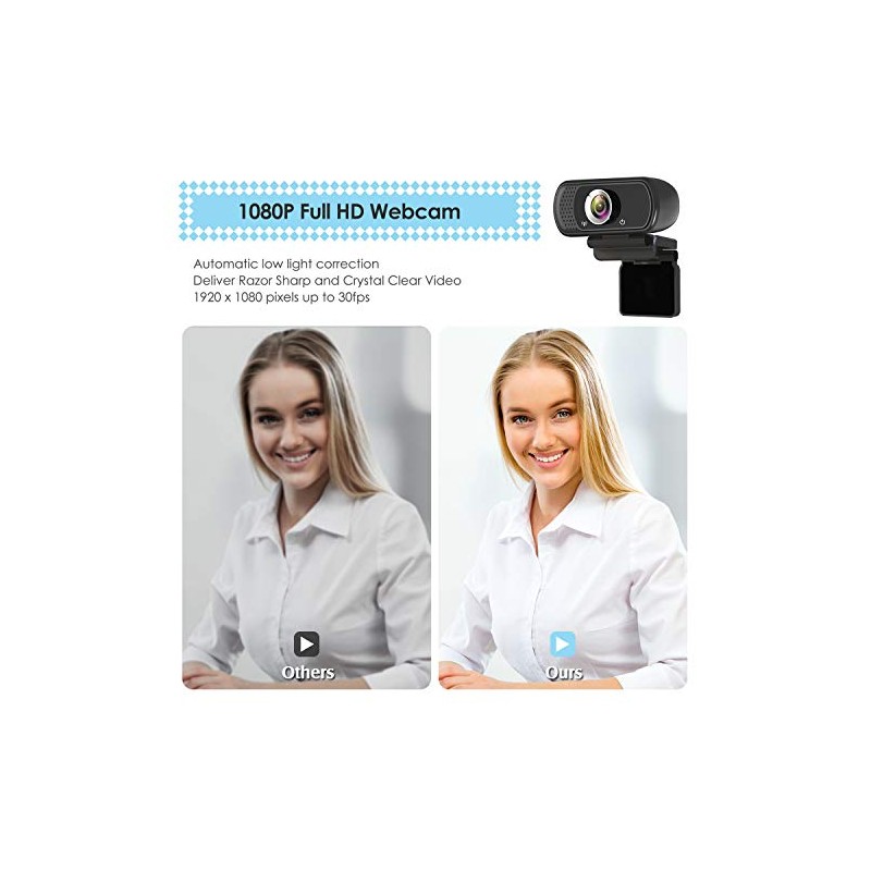 ToLuLu 1080P cámara Web con micrófono Cámara Web HD con