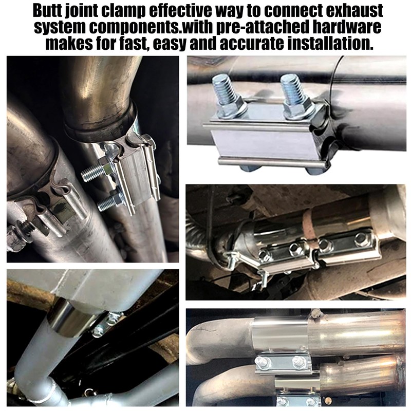 Vitonsbay 3.5 Inch Exhaust Clamp,3 1/2 In Butt Joint Exhaust