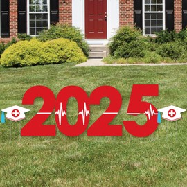 Big Dot of Happiness Nurse Graduation - 2025 Graduation Yard Sign Outdoor Lawn Decorations - Nurse Graduation Party Yard Signs - 2025