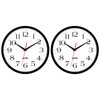 HIPPIH 2 Pack Silent Wall Clock, 10 Inch Non Ticking