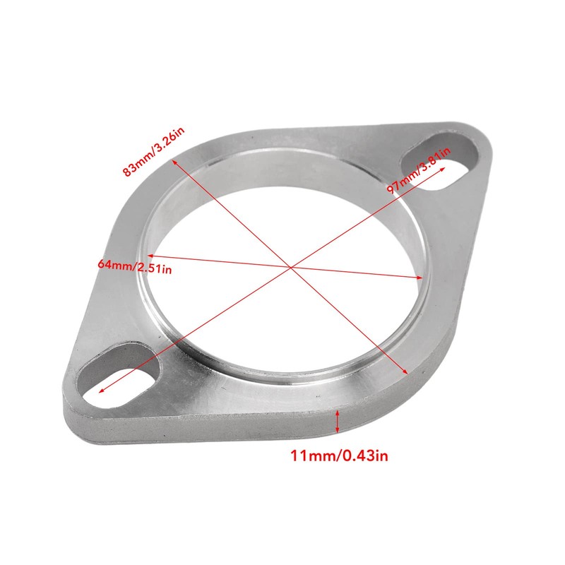 2PCS 2 2.5in Exhaust,Flanges,2PCS 2 2.5in Exhaust Flange Contion Kit