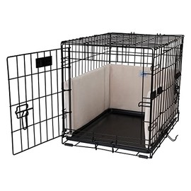 Pet Dreams Dog Crate Bumper - for Single Door and Double Door Dog Crate, Eco Friendly Bumper Pads for Wire Dog Crate, for Paw, Collar, Dog Tail Protector, (Ivory, Small 24 Inch Dog Bumper)