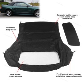 Unbranded Fits Ford Mustang 1994 1995-2004 Plastic Soft Top W/window Convertible Black