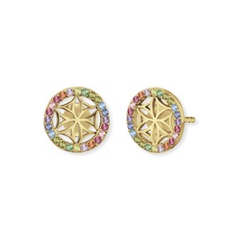 Engelsrufer Women's Stud Earrings Flower of Life Sterling Silver – Buckle, Sterling Silver, No Gemstone