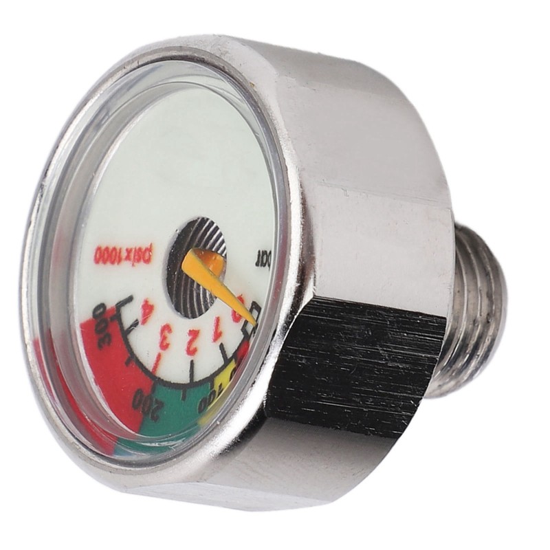 Pony Bottle Pressure Gauge Air Diving Cylinder Oxygen Tank Stainless