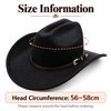 Western Cowboy Hat for Men & Women – 56–58cm Wide-Brim