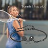 DAYLINLOVE Tennis Racket Bracelet S925 Sterling Silver Sports Tennis Bracelet