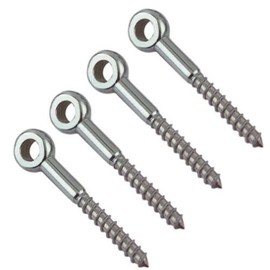Heavy Duty 4 x Marine Grade Stainless Steel lag Screws Lifting Eyebolts Eye Bolt 8/60mm