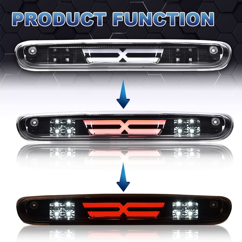 PIT66 LED 3rd Brake Light, Compatible with 07-14 Chevy Silverado/07-14